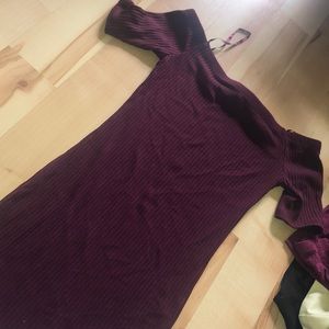 Maroon pencil dress